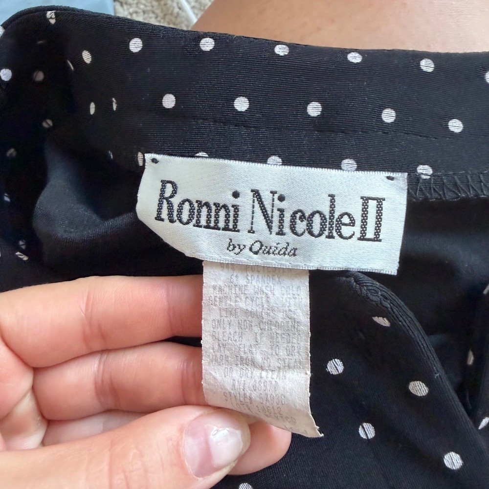 Vintage 90s Polka Dot Button Front Top - Picture 3 of 9
